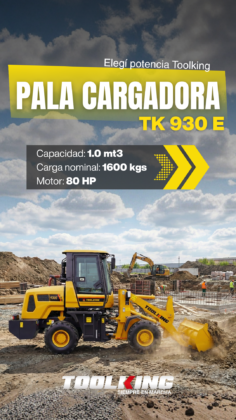 Pala Cargadora Toolking TK 930 E nueva capacidad 1.0 mt3 carga 1600 kgs motor 80 HP en venta