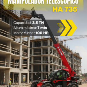 Manipulador Telescópico Toolking HA 735 nuevo capacidad 3.5 TN altura 7m motor Yuchai 100 HP en Córdoba y Santa Fe