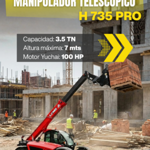 Manipulador Telescópico Toolking H 735 PRO nuevo capacidad 3.5 TN altura 7m motor Yuchai 100 HP en Córdoba y Santa Fe
